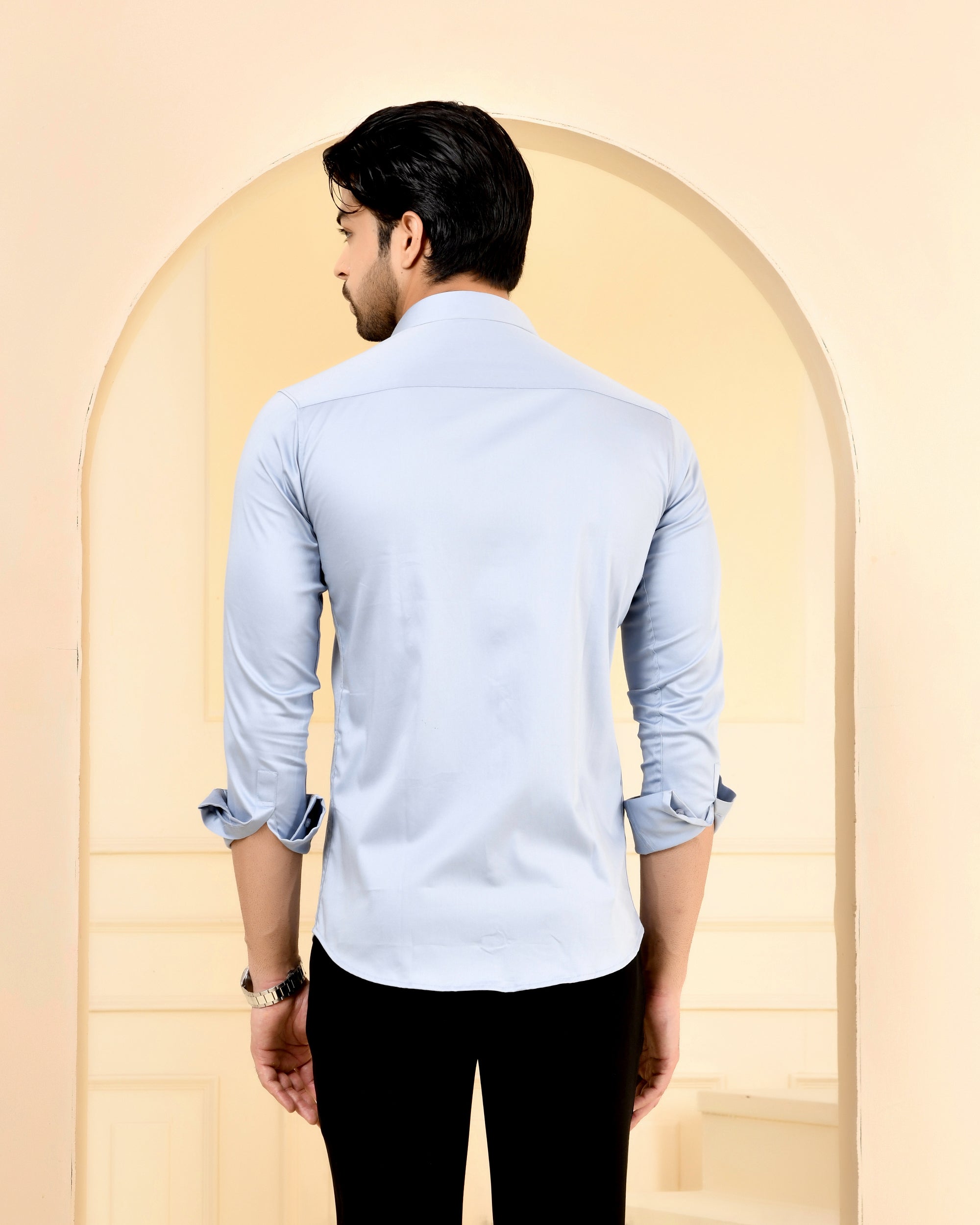 Powdered Blue Solid Shirt