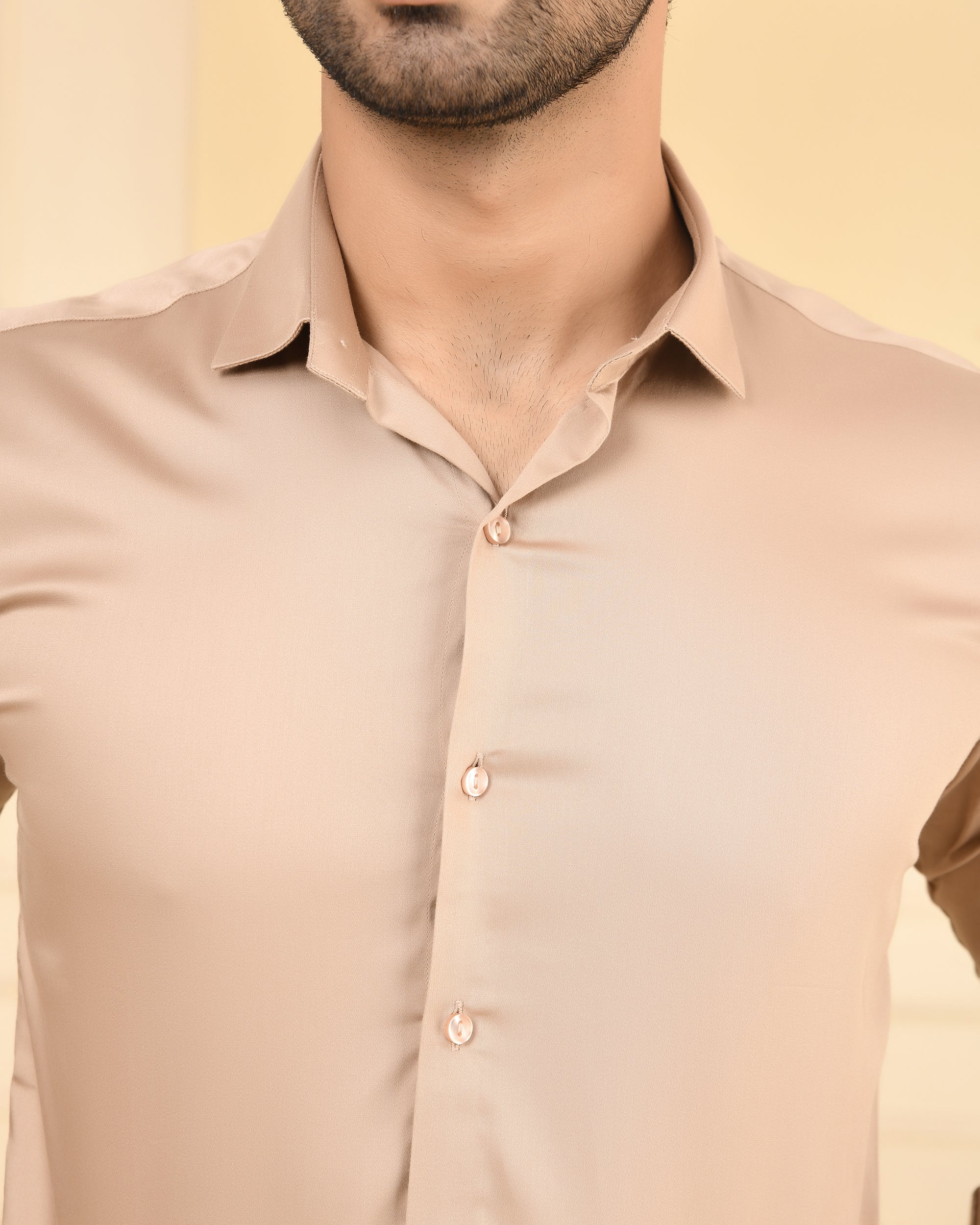 Irish Cream Solid Shirt