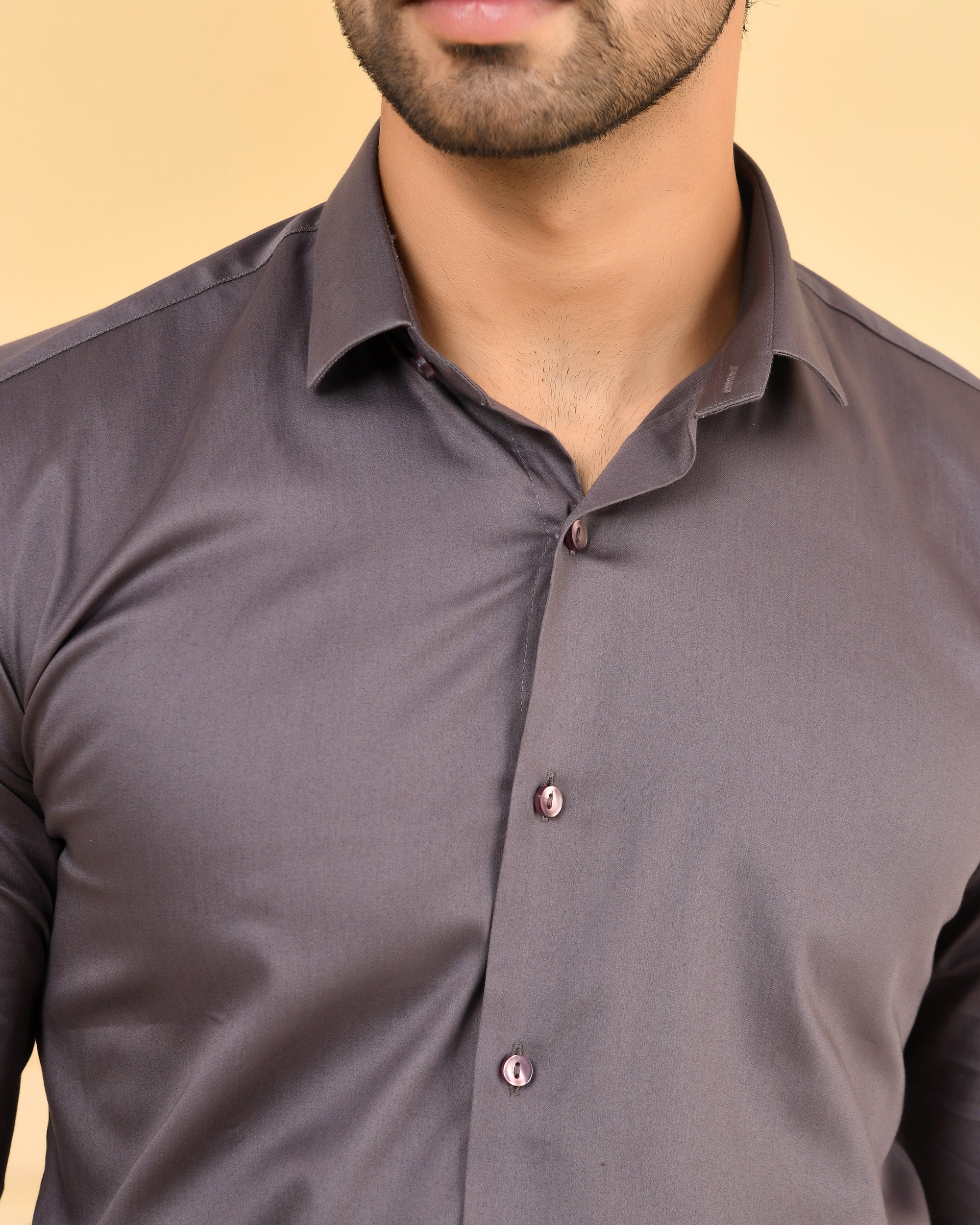 Slate Grey Solid Shirt